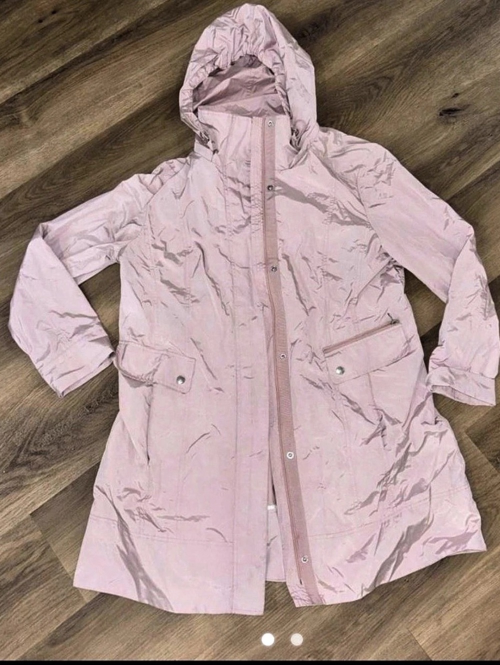 Cole Haan Signature Packable Hooded Rain Jacket Pink XL